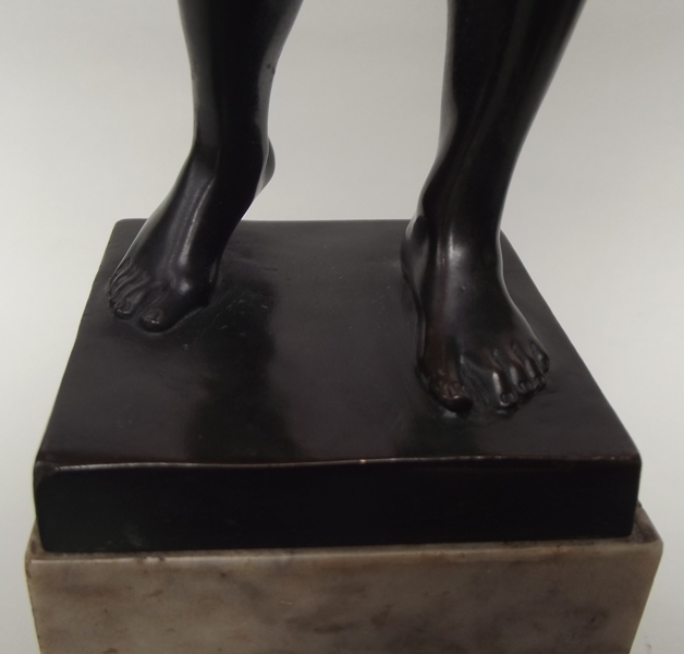 285. Oskar Gladenbeck 1850-1921 Superb Male Nude Bronze - Image 10