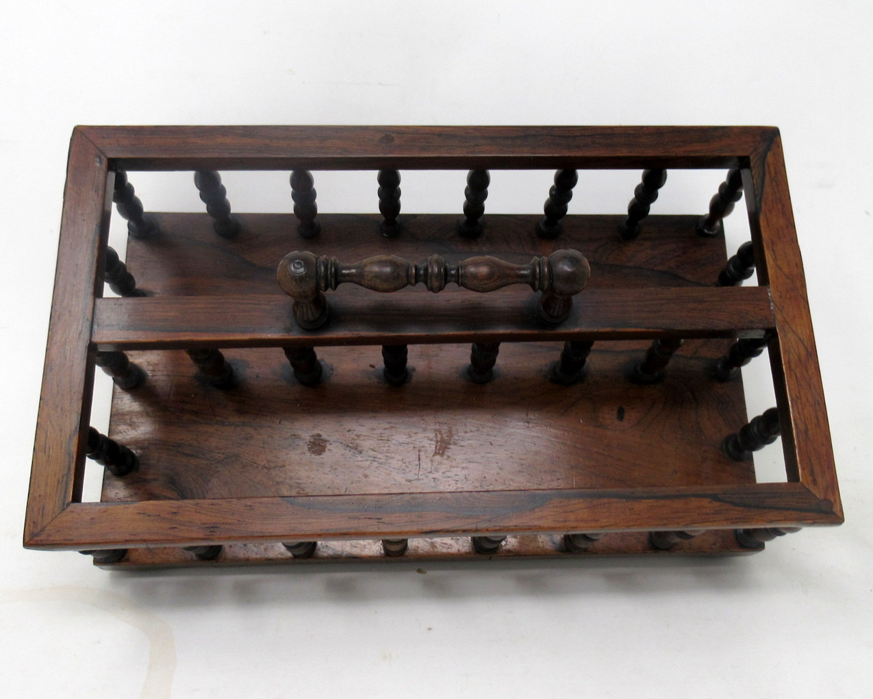 365. Antique Rosewood Desk Letters Holder Stand 19thCt - Image 6
