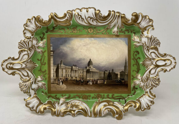 484. Antique Regency Chamberlains Worcester Plate Centerpiece National Gallery London