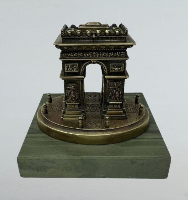 846. Antique Grand Tour French Ormolu Bronze Architectural Model Arc de Triomphe Paris