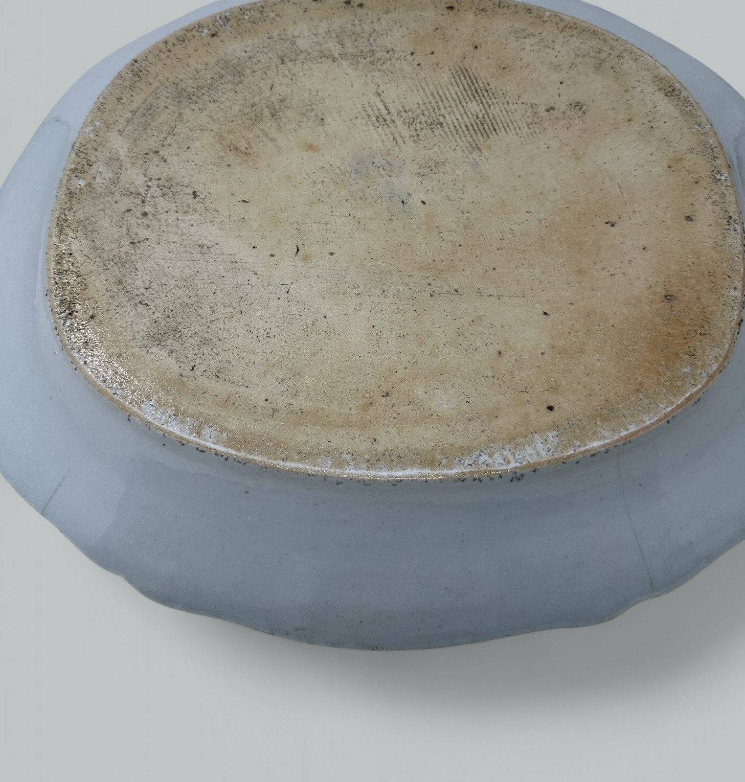 481. Antique Chinese Canton Porcelain Famille Rose Cabinet Plate Charger Qianlong 18C - Image 9