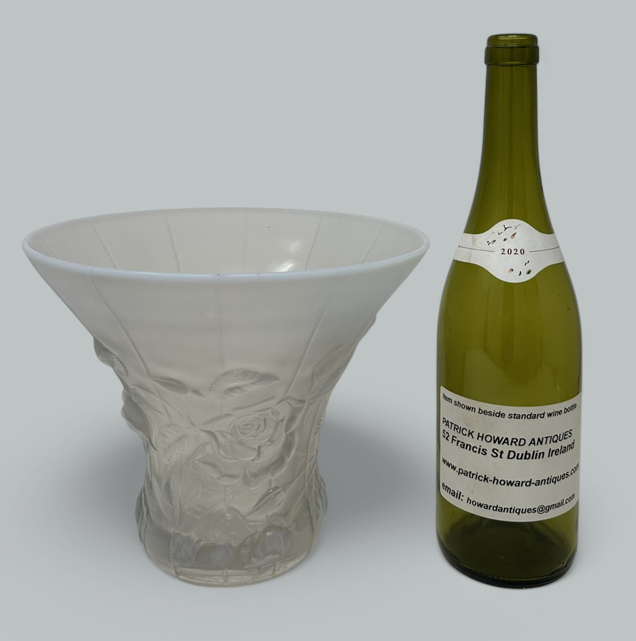 287. Antique Rene Lalique Style Barolac Art Deco Opalescent Bowl Centerpiece 1930s - Image 11