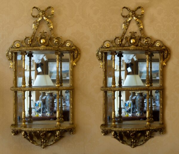 281. Pair Gilt Mirrors Irish Robert Strahan 19th Ct