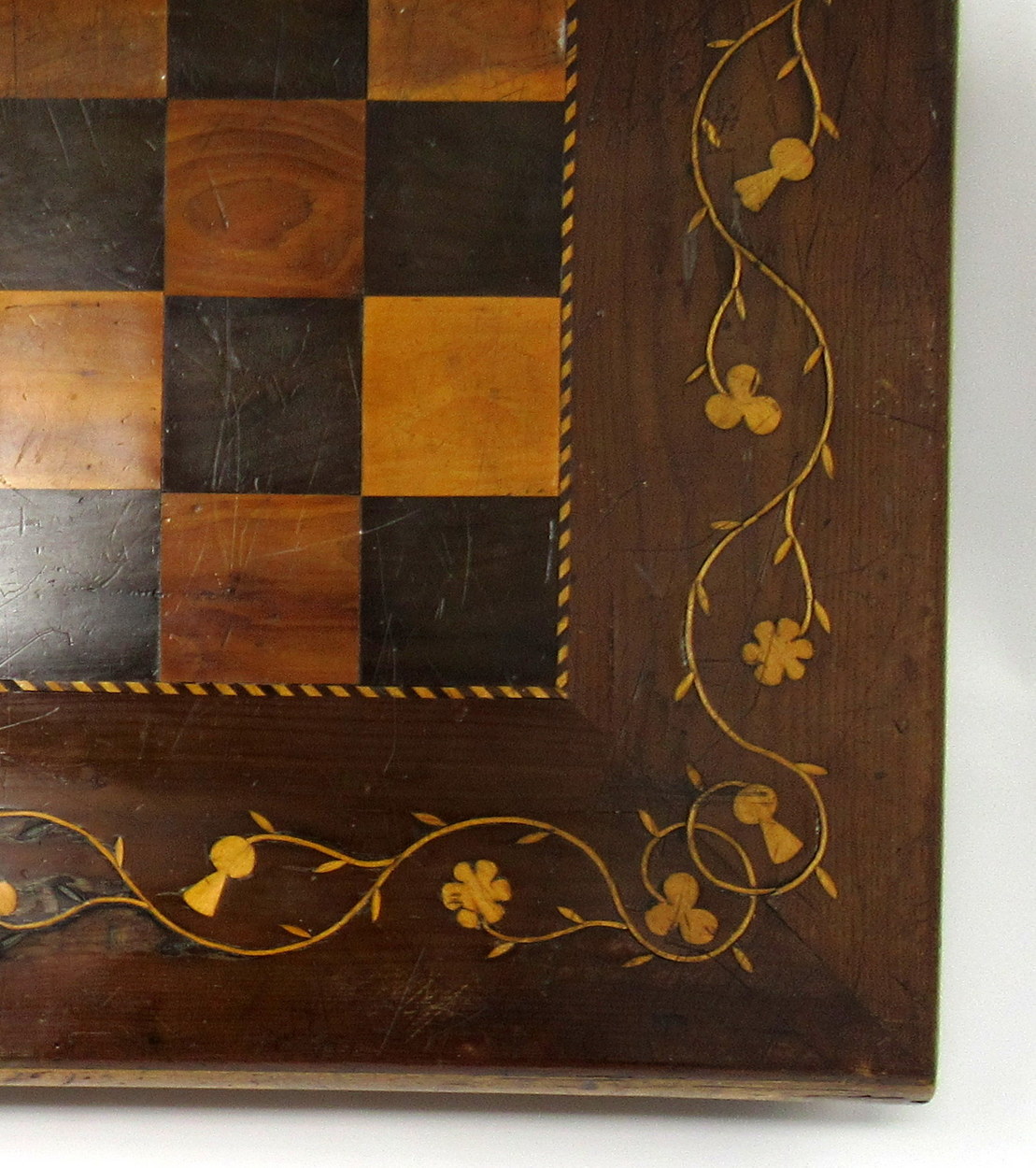 829. Rare Irish Killarneyware Arbutus Wood Backgammon Chess Set 19th Century - Image 4
