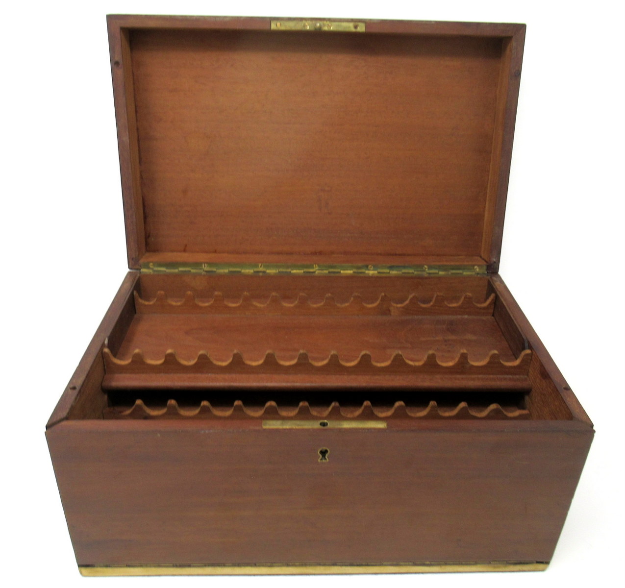 330. Antique Mahogany Tunbridge Ware Marquetry Cigar Cigarette Casket Box Victorian - Image 3