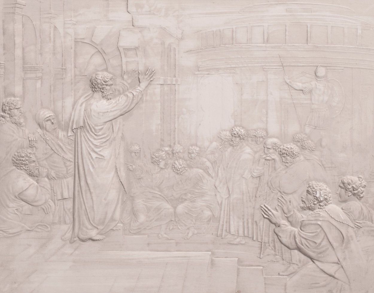 555. John Henning (1771-1851) Rare Set Six Plaster Plaques Cast in Relief After Raphael - Image 14