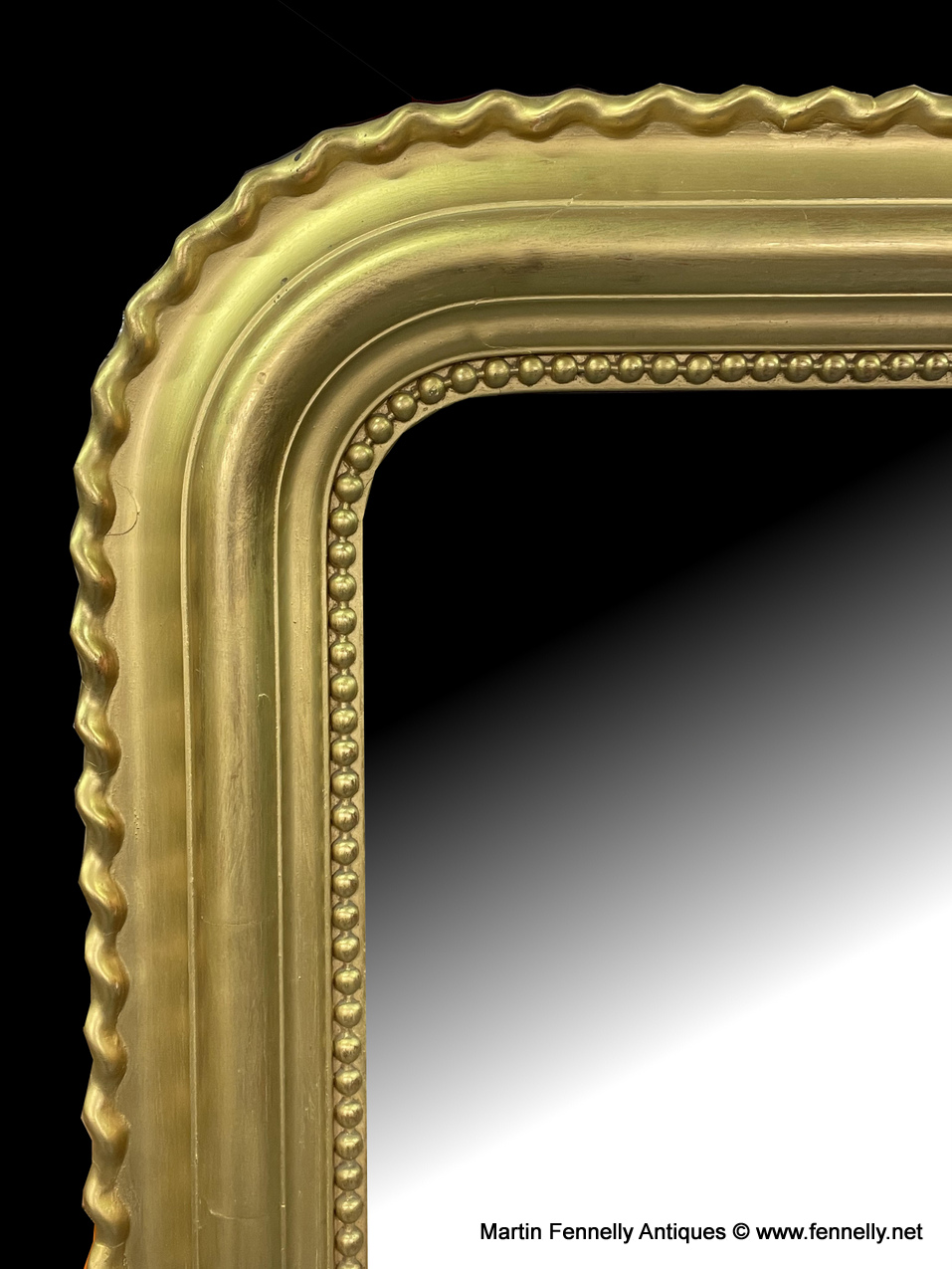 530. Antique Victorian French Giltwood Overmantel Mirror 19th Century - Image 2