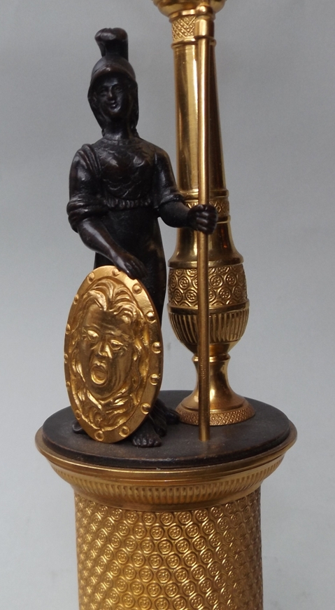 242. Stunning Pair Ormolu Bronze Candelabra Athena and Ares - Image 5