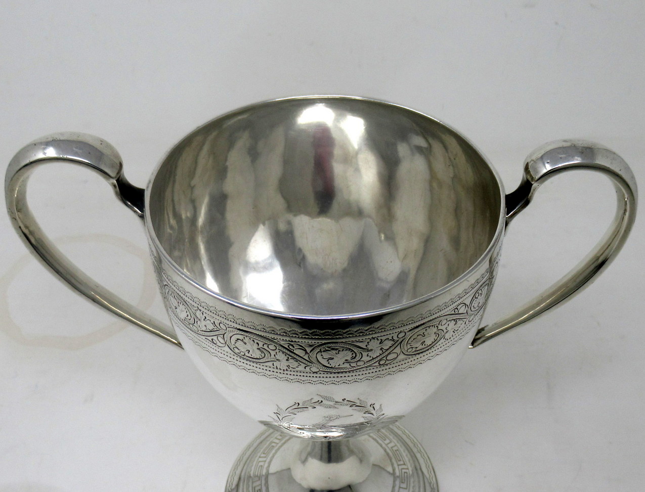 930. Antique Irish Cork Georgian Sterling Silver Loving Cup Goblet Trophy 1807 - Image 5