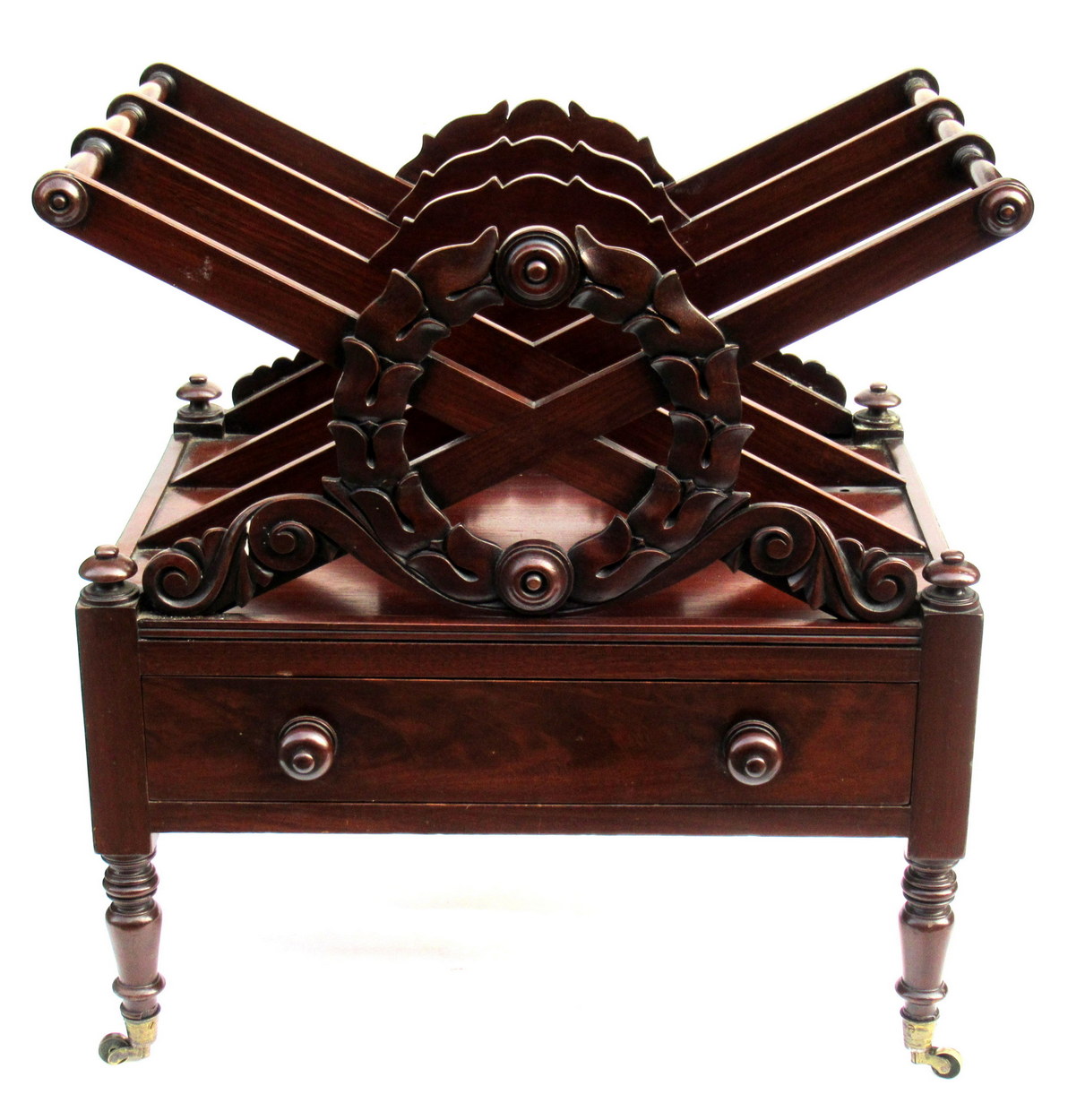 676. Irish Regency Mahogany Canterbury by Robert Strahan Dublin - Image 2