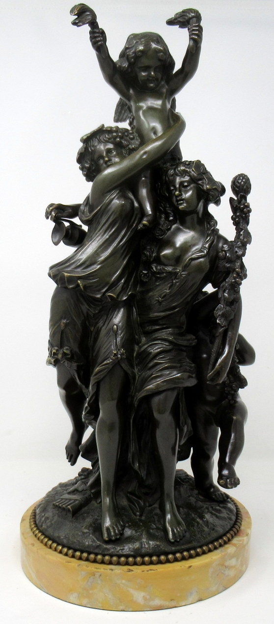 207. Superb French Figural Bronze “Triumph of Bacchus” Signed Edmond Louis Auguste Leveque 19thCt - Image 2