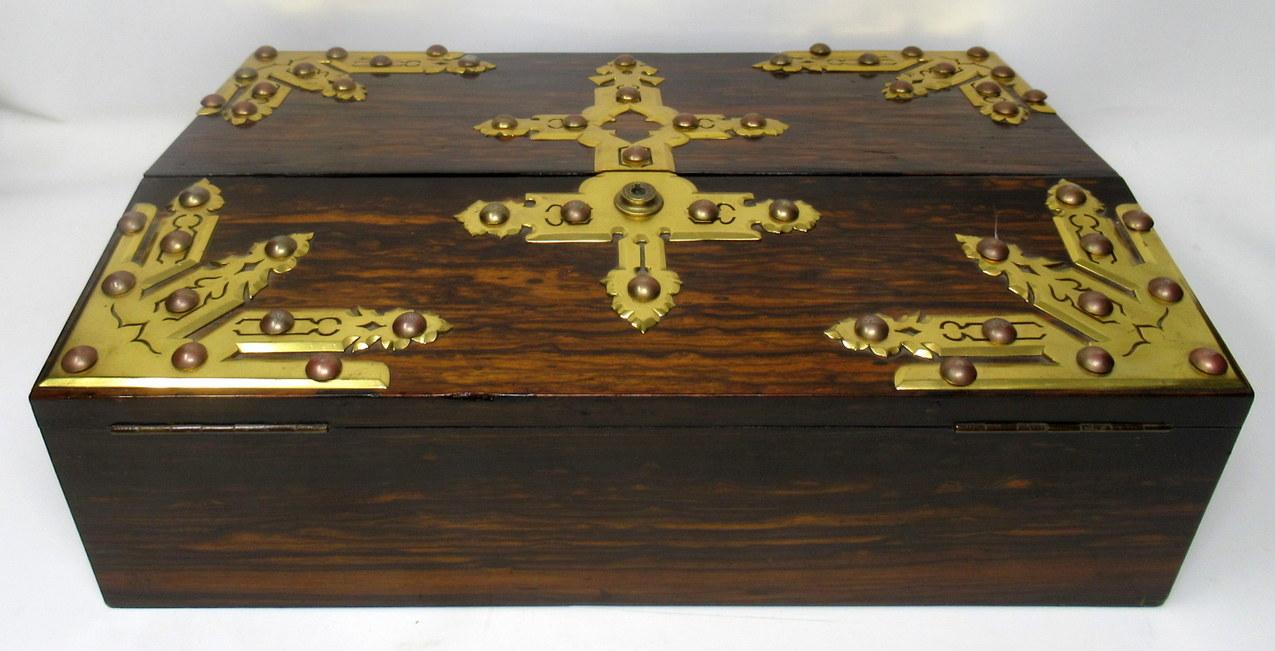 304. Coromandel Writing Slope Box Casket Poss Irish Austins Dublin Mid-19th Century - Image 8