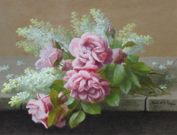 086. French Gouache by Raoul Victor Maurice Maucherat de Longpré