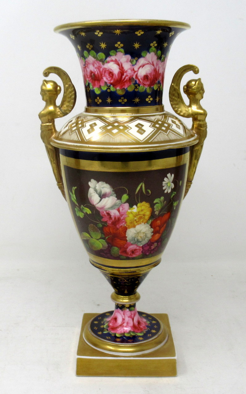 804. Pair Regency Minton Porcelain Urns Vases Garniture Thomas Steel - Image 3