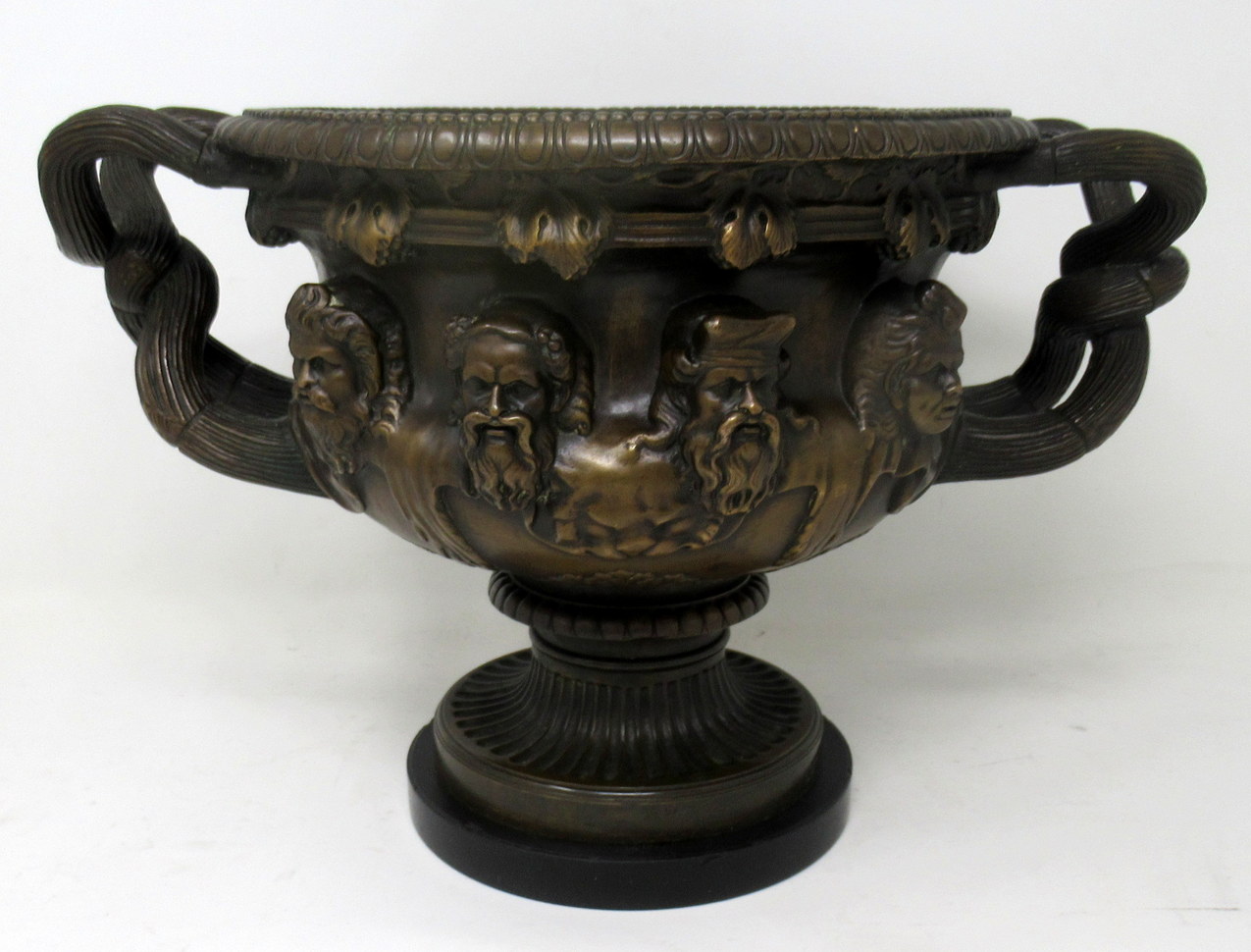 984. Antique French Ormolu Bronze Marble Warwick Albani Vase Urn Centerpiece 19thCt - Image 4
