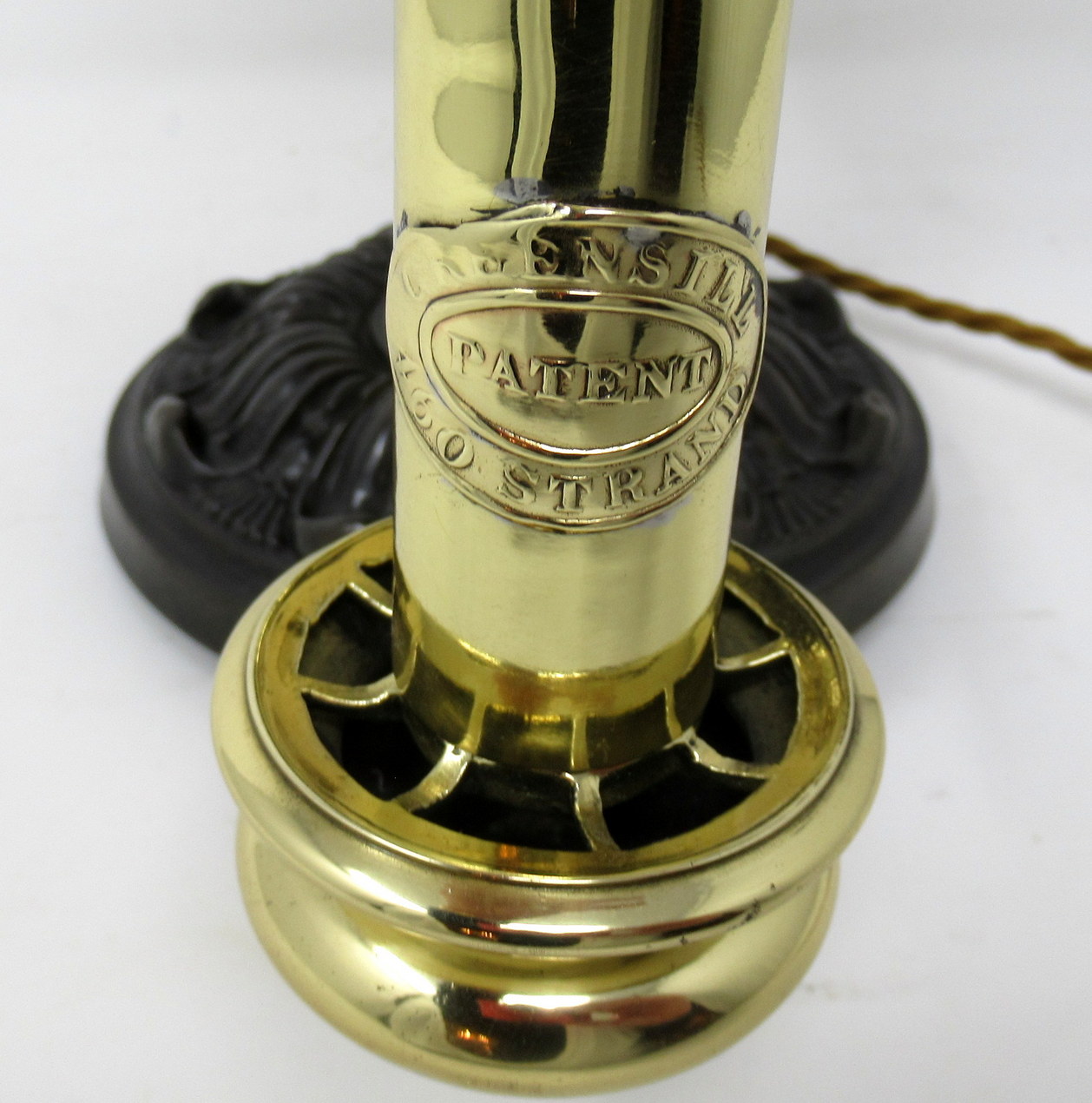 441. Pair English Ormolu Bronze Argand Lamps Thomas Greensill 19thCt - Image 11