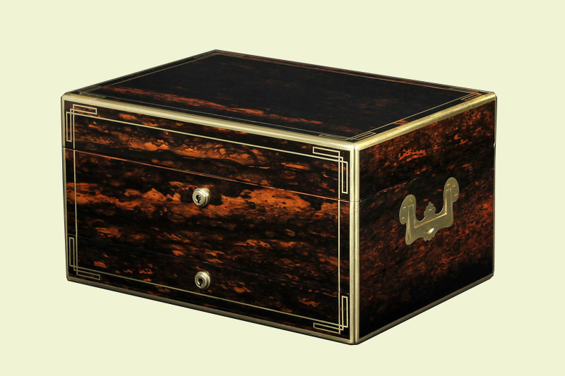 193. Brass Bound Coromandel Casket. W. Leuchard Co.London 19th Ct - Image 2