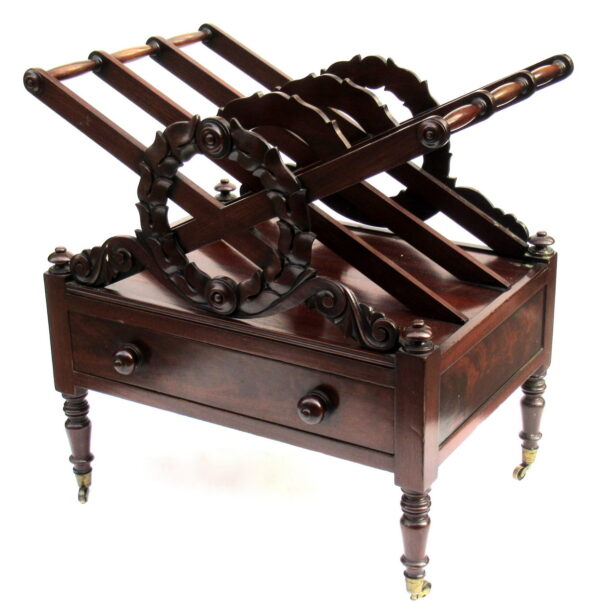 676. Irish Regency Mahogany Canterbury by Robert Strahan Dublin