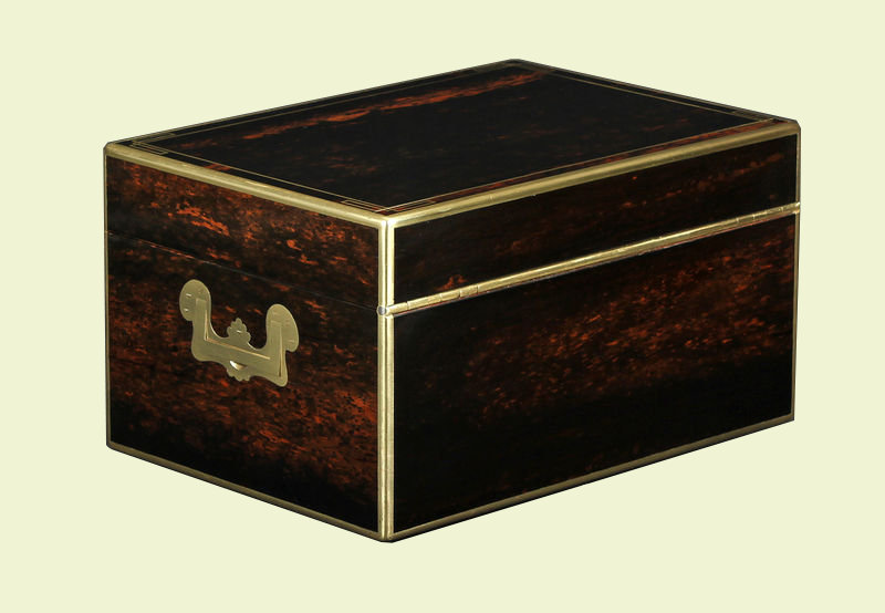 193. Brass Bound Coromandel Casket. W. Leuchard Co.London 19th Ct - Image 3