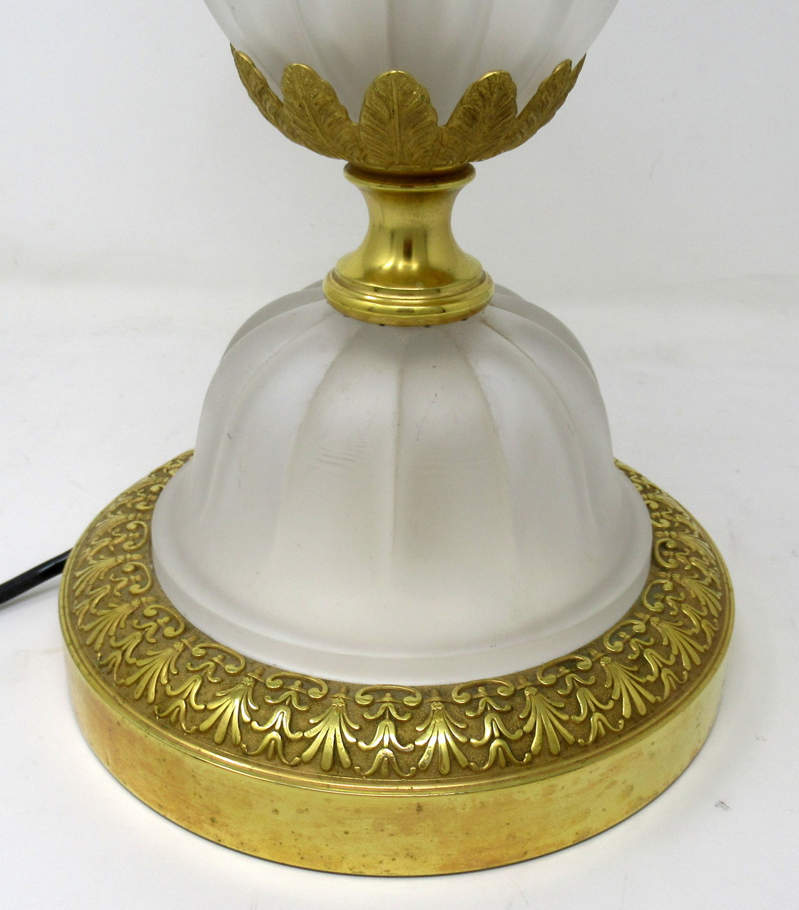 535. Antique Pair Italian Murano Glass Table Lamps Mid Century Modern Barovier Toso 1950 - Image 7