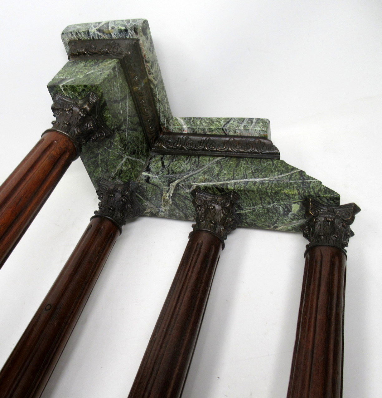 129. Antique Grand Tour Marble Bronze Corinthian Column Italian Neoclassical Ruins - Image 14