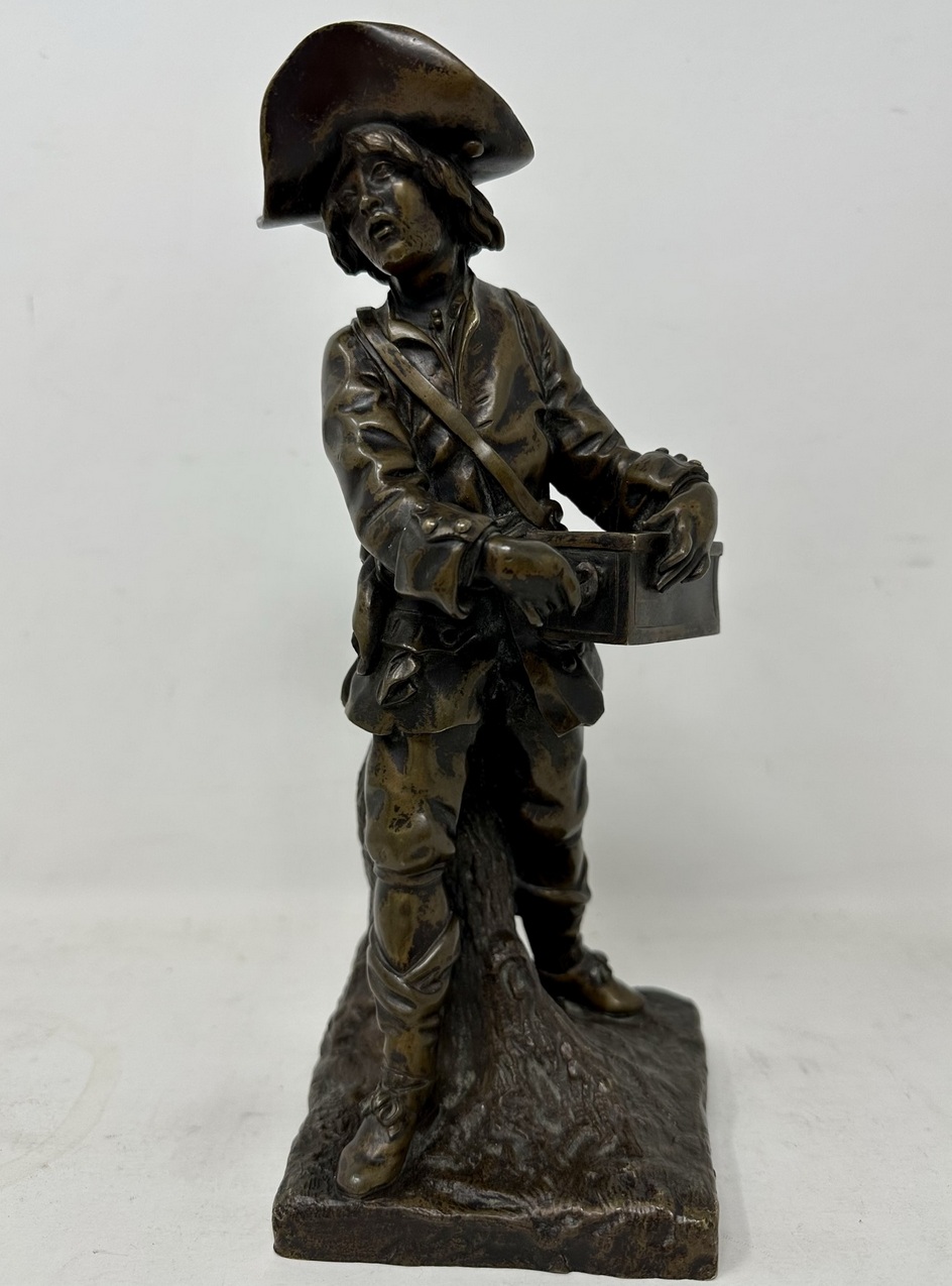 631. Antique Grand Tour French Bronze Sculpture Male Female Figure Clodion Barbediene - Image 7