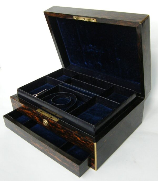 999a. Brass Bound Coromandel Casket. S. Fisher London 19th Ct