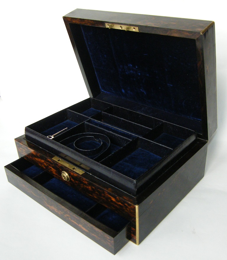 999a. Brass Bound Coromandel Casket. S. Fisher London 19th Ct
