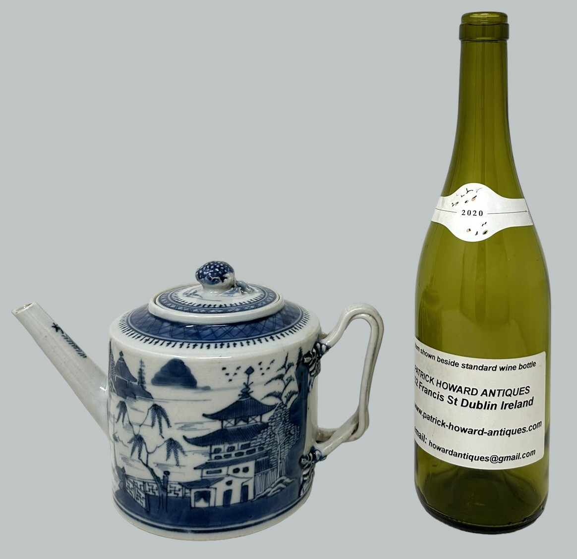 641. Antique Chinese Blue White Qing Dynasty Blue and White Teapot Important Provenance - Image 10