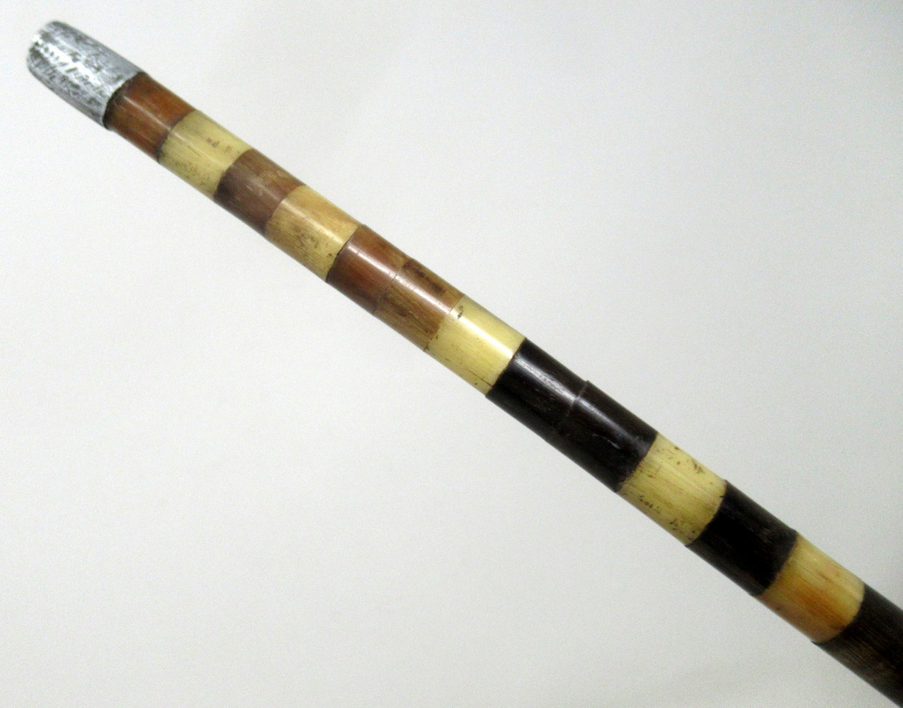 270. Antique Ladies Dress Cane Walking Stick Bovine Horn Crook Handled 19th Century - Image 8