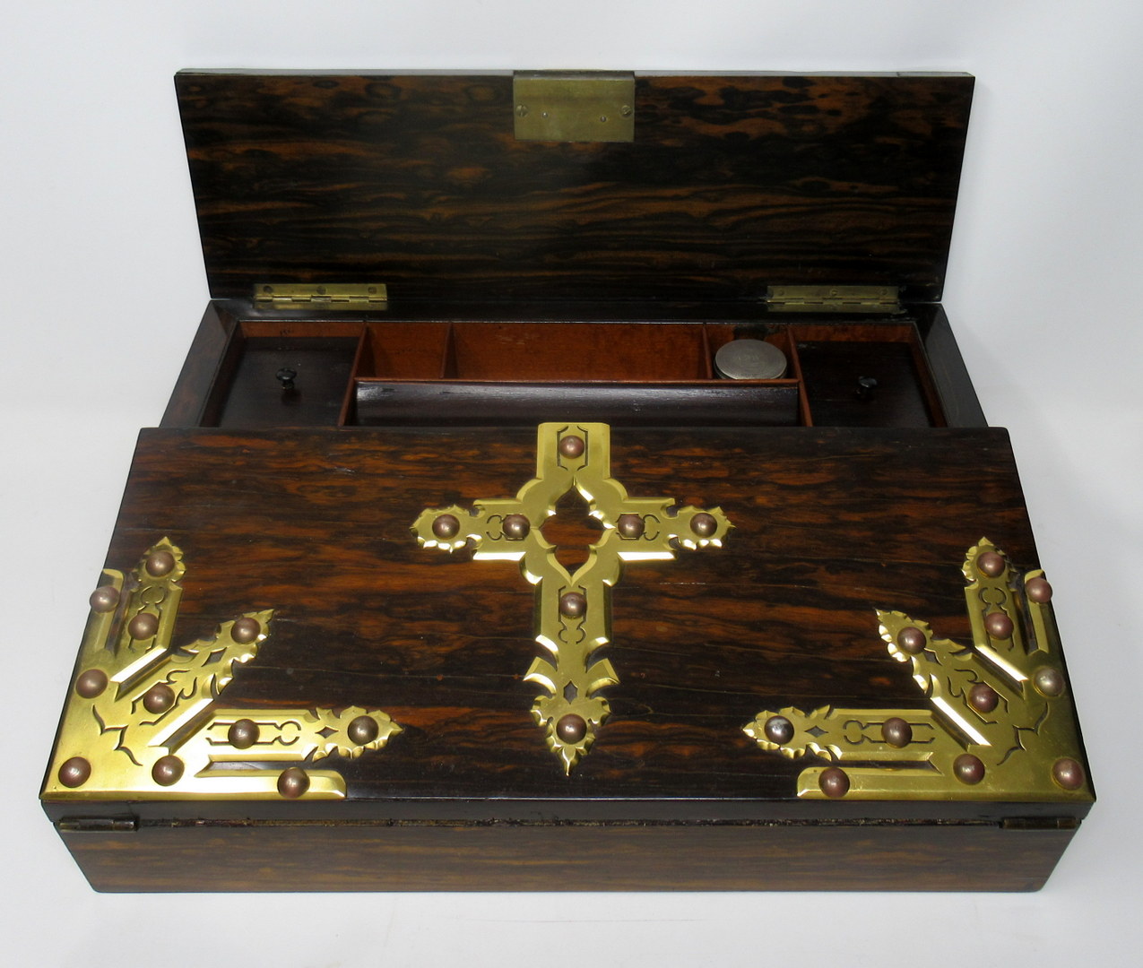 304. Coromandel Writing Slope Box Casket Poss Irish Austins Dublin Mid-19th Century - Image 3