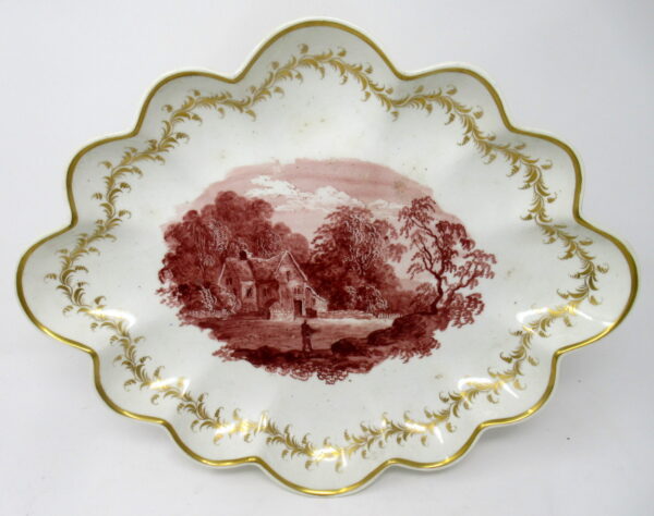 195. Rare Derby Cabinet Plate painted by Zachariah Boreman late 18thCt