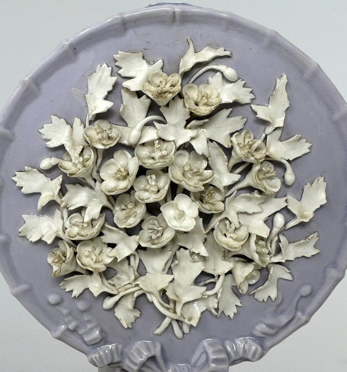 274. Antique Pair French Victorian Porcelain Urns Vases Moon Flasks 19thCt Provenance - Image 6