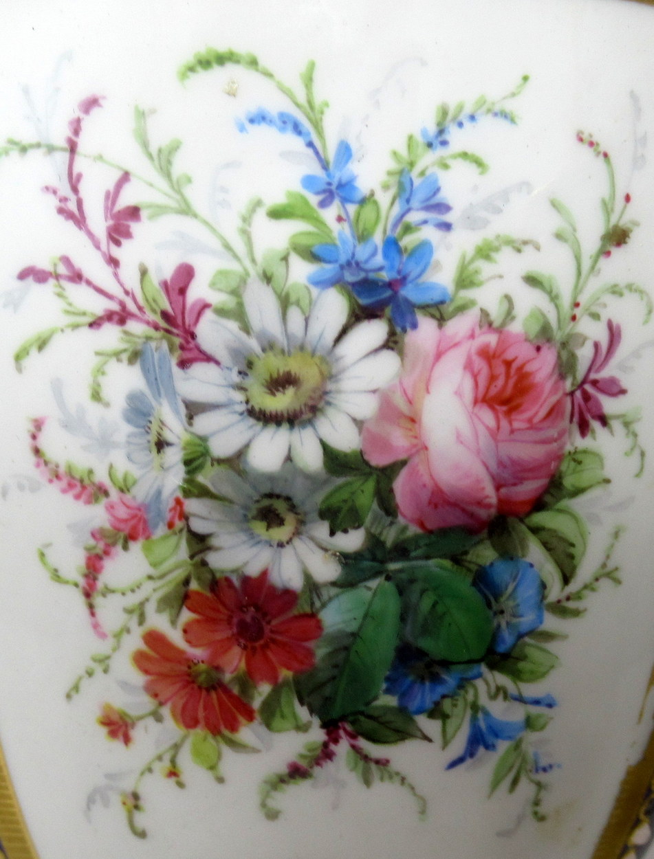 975. Fine Pair French Sevres Porcelain Ormolu Mounted Table Lamps 19thCt - Image 11