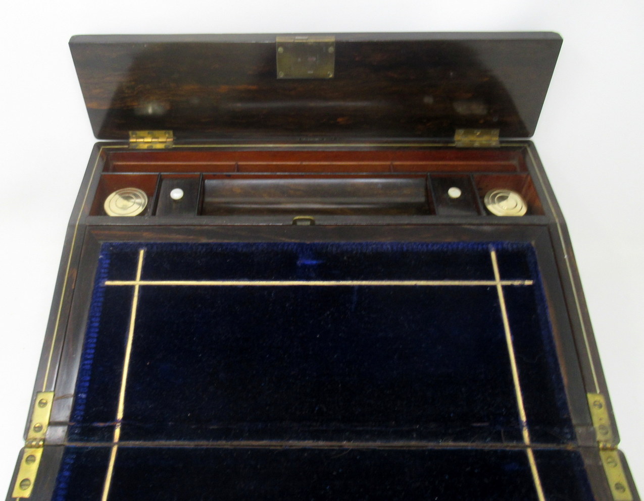 616. Irish Coromandel Mother of Pearl Writing Slope Box by Austins Dublin, circa 1860 - Image 6