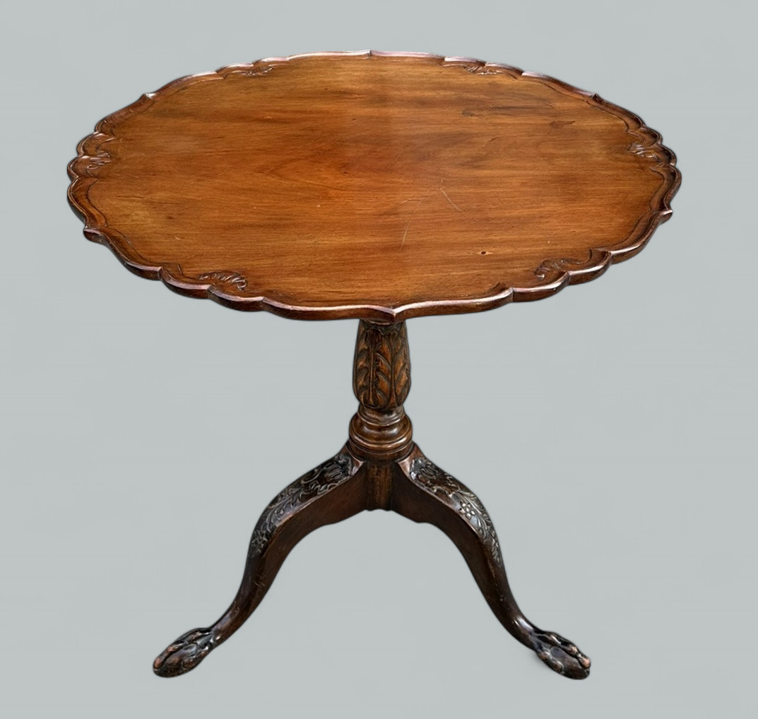 348. Antique Mahogany Occasional Snap Top Table Circular Occasional Wine 19th Century - Image 6