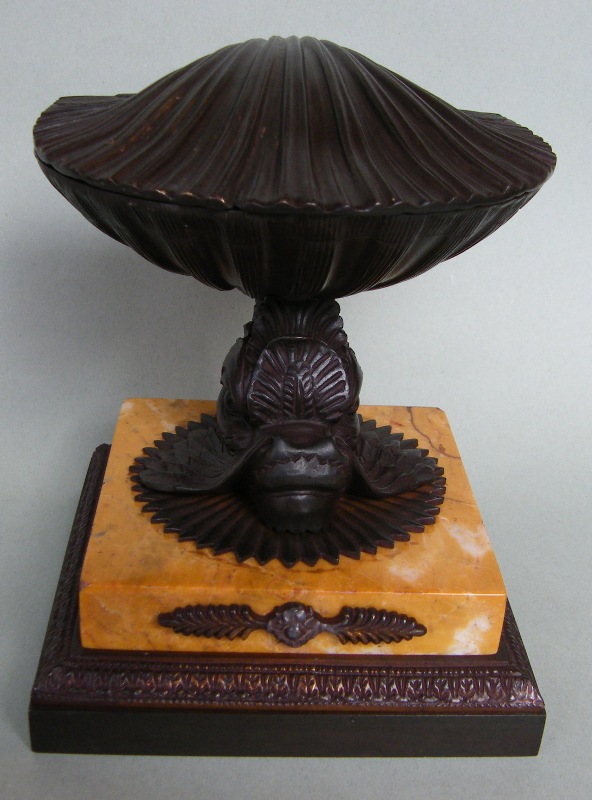 433. Rare Bronze Sienna Inkwell Regency Period Manner Thomas Messenger - Image 2