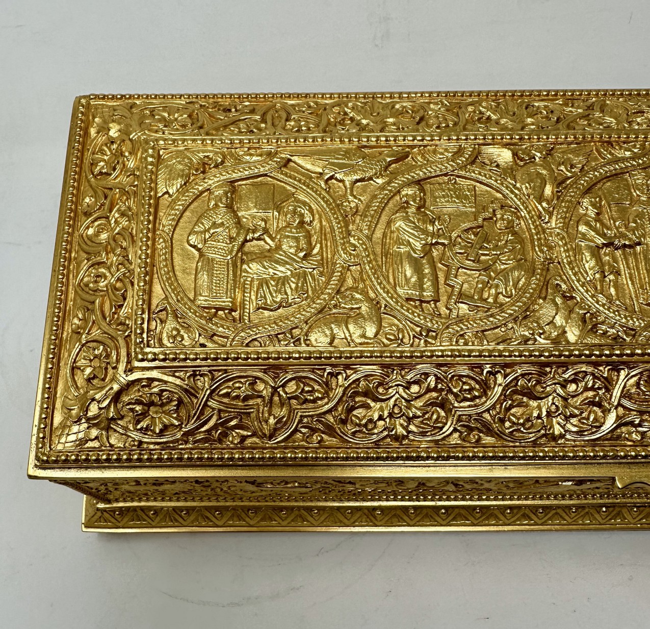775. Antique Ladys Ormolu Bronze Dore Jewellery Box Casket Maison Boissier Paris - Image 5