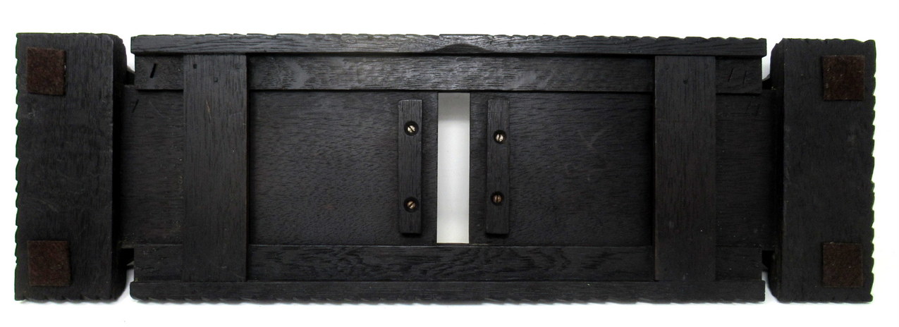 315. Irish Carved Bog Wood Oak Bookcase Harp Shamrock Cornelius Goggin Dublin Ireland - Image 12