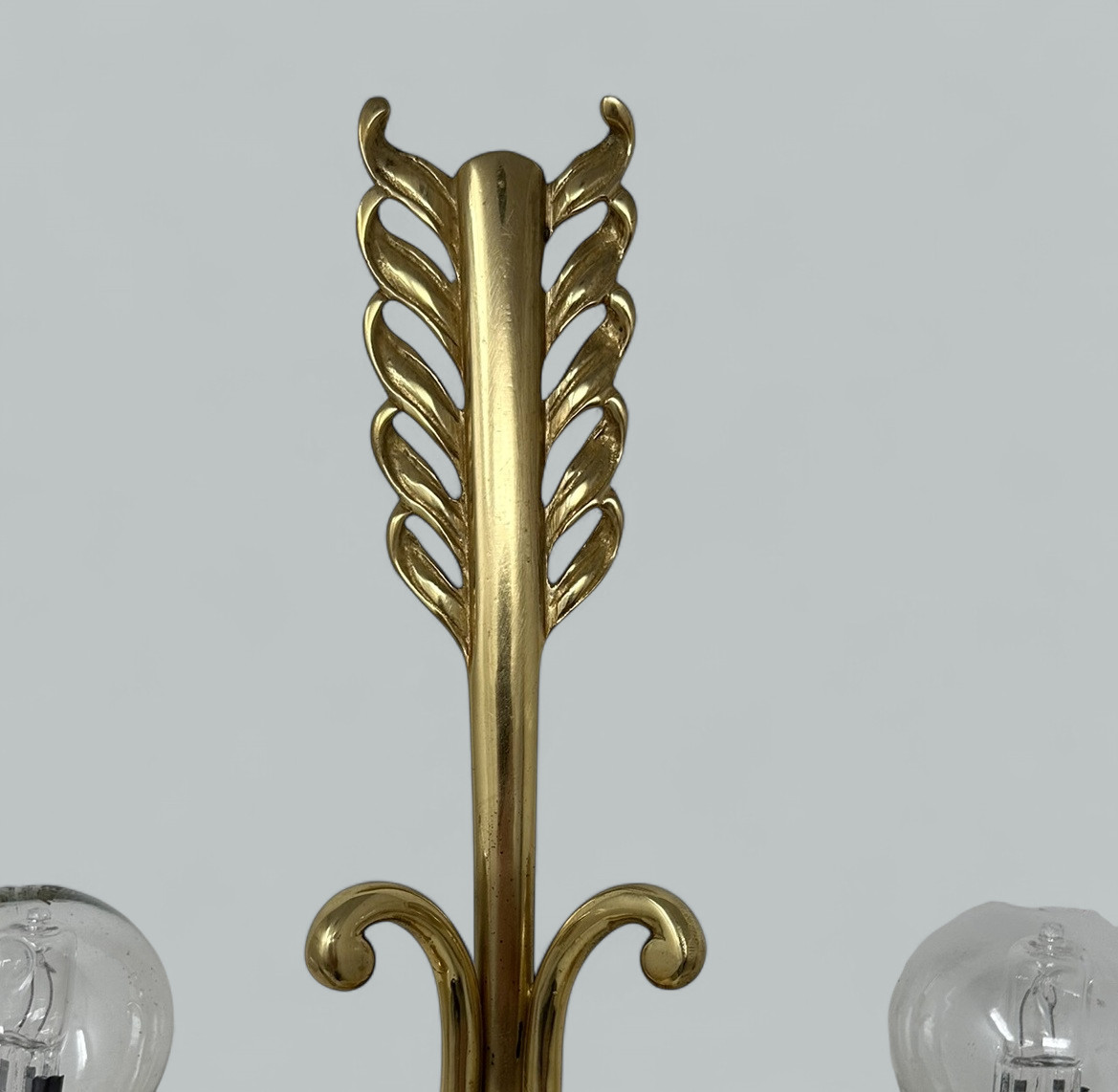 220. Antique Pair Ormolu Two Light Wall Electric Sconces Appliques Maison Lucien Gau - Image 5