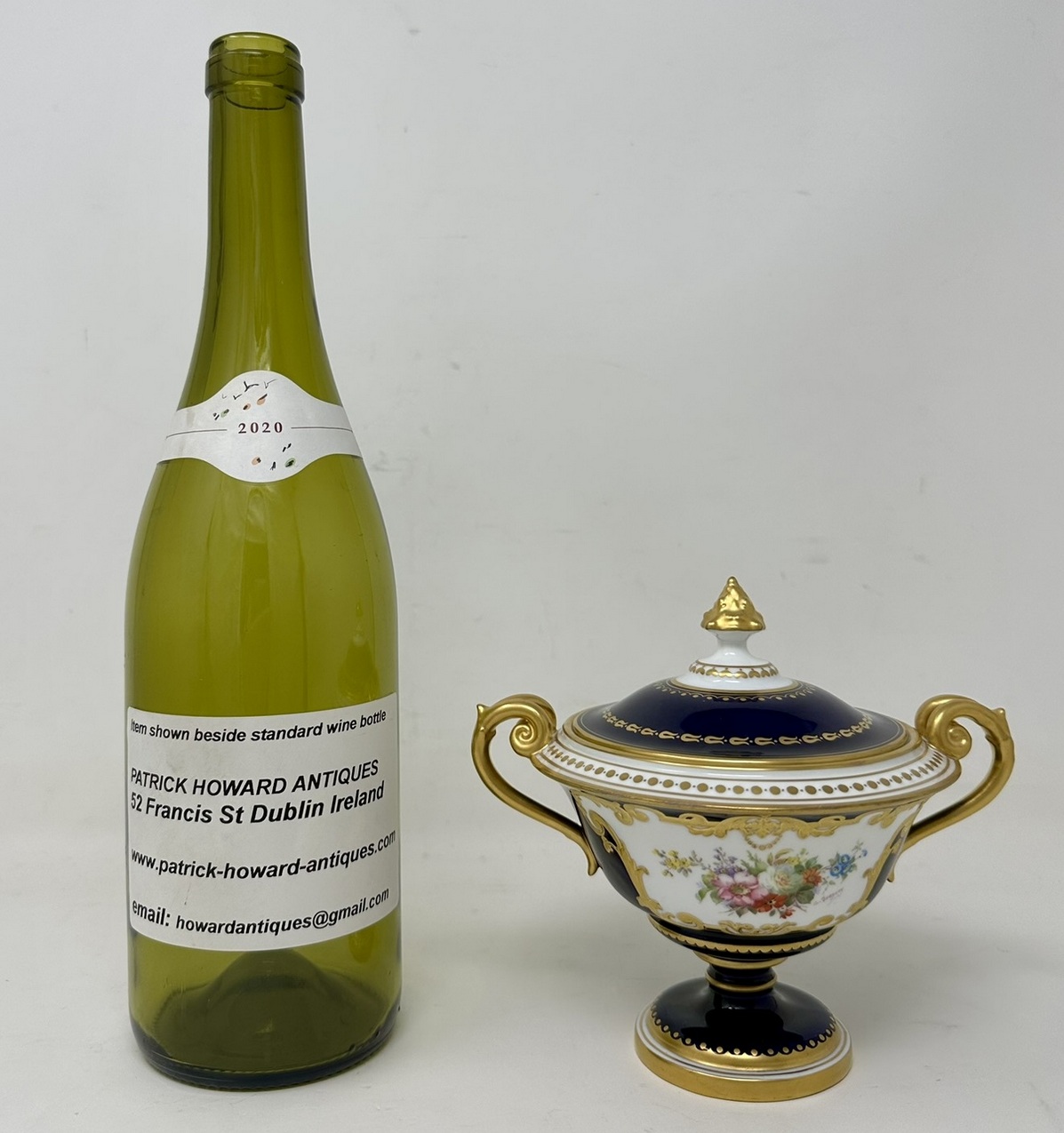 952. Antique English Crown Derby Urn Vase Centerpieces Albert Gregory Still Life 1913 - Image 9