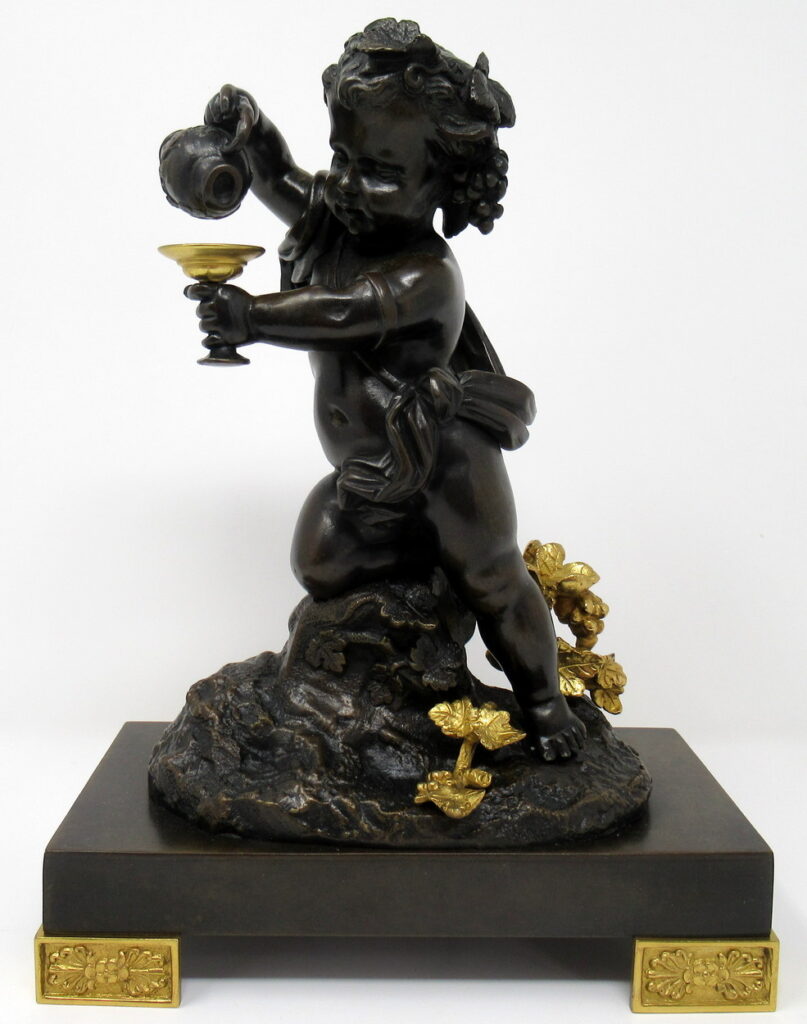 183. Grand Tour Classical Bronze Figure Infant Bacchus attrib. Egisto Rossi 19thCt