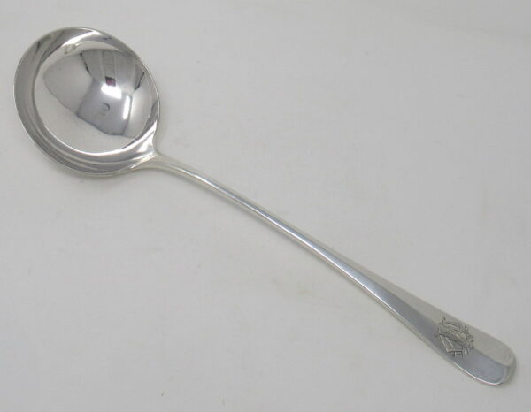 452. English Sterling Silver Soup Ladle Walker Hall Sheffield 8.4ozs. Hallmark 1901