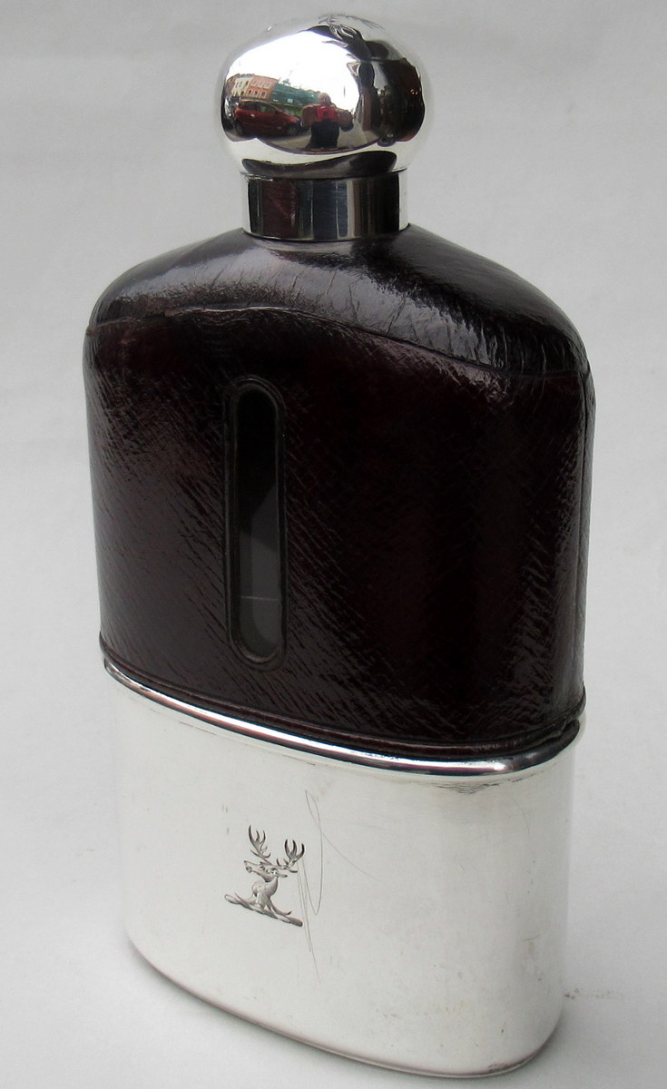 793. Two Piece Silver Hip Flask Charles Asprey London 1885 - Image 2
