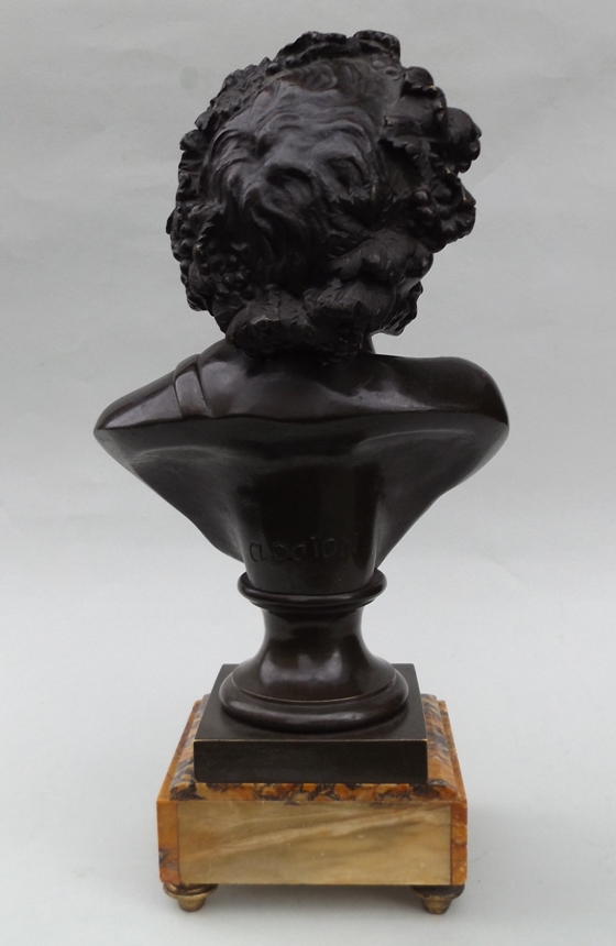 736. Grand Tour Classical Bronze Bacchus by Clodion Sienna Marble early 19Ct - Image 4