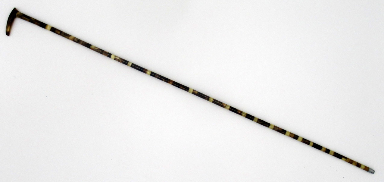 270. Antique Ladies Dress Cane Walking Stick Bovine Horn Crook Handled 19th Century - Image 9