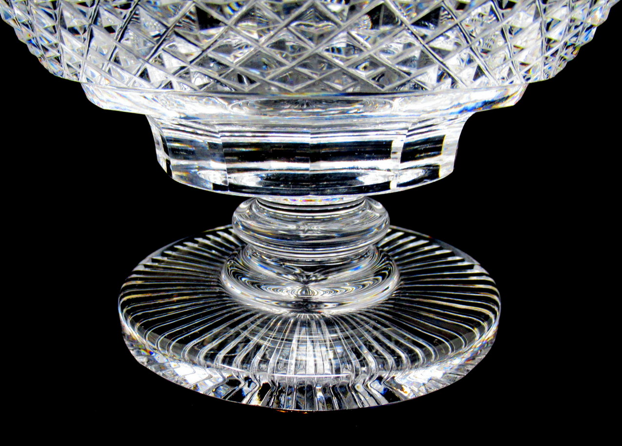 612. Antique Irish Tipperary Waterford Glass Cut Crystal Bowl Georgian Centerpiece - Image 6