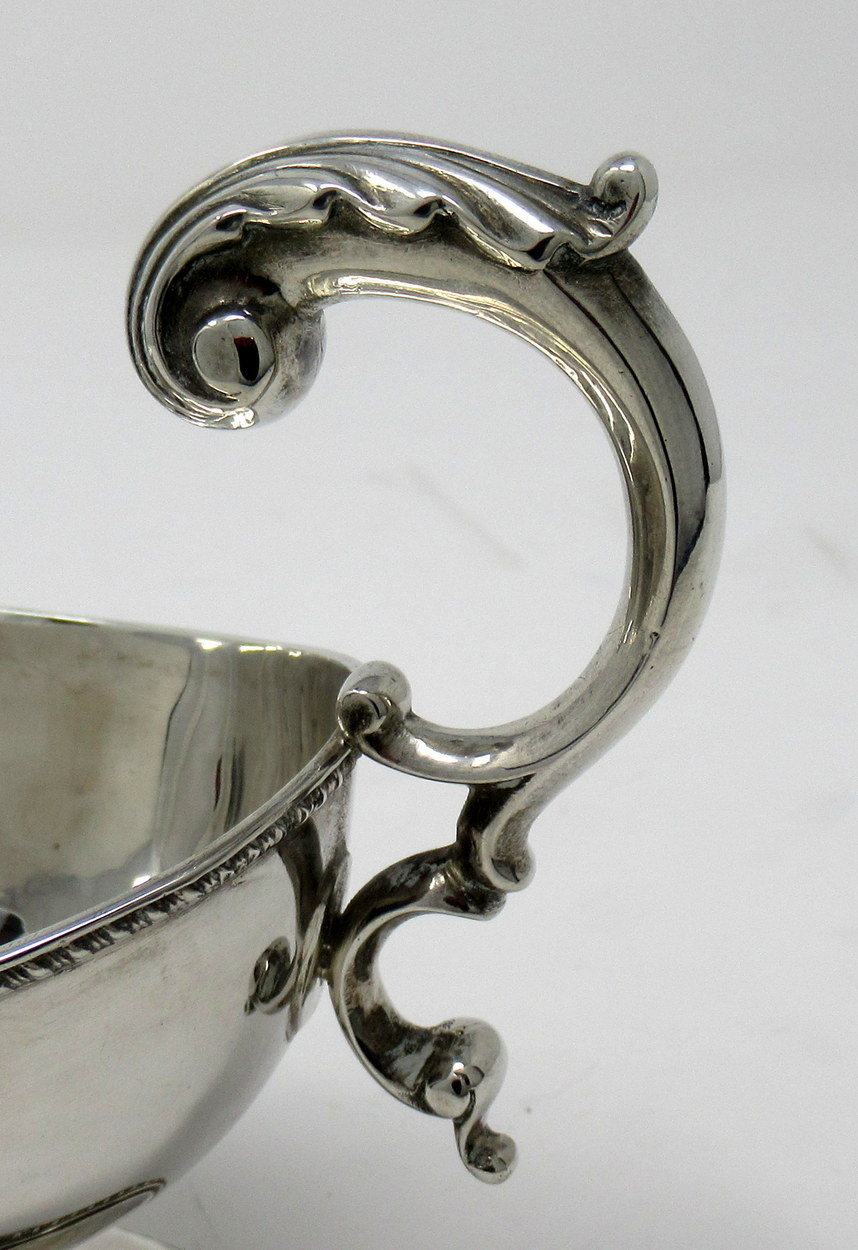 178. Sterling Silver Pair Edwardian Gravy Boats Maurice Freeman London 1900. 10ozs - Image 4