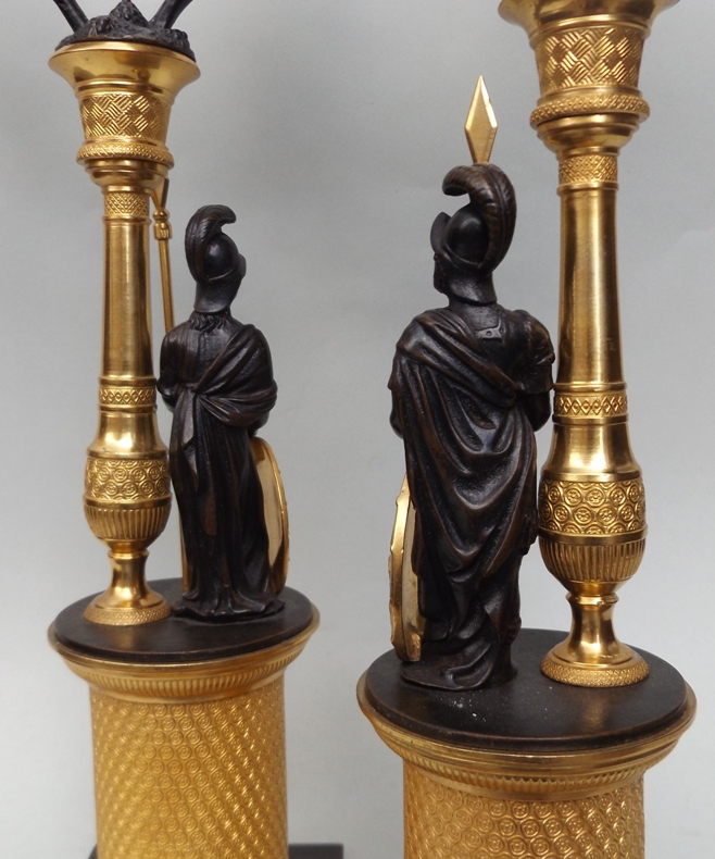 242. Stunning Pair Ormolu Bronze Candelabra Athena and Ares - Image 9