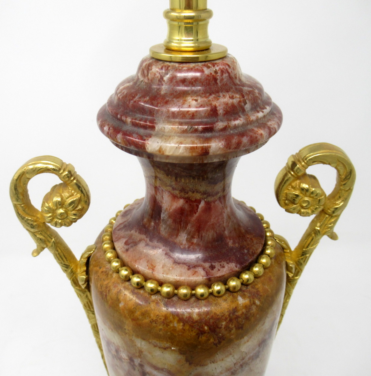 988. Fine Pair French BRECHE-VIOLETTE Gilt Bronze Table Lamps 19th Ct - Image 4